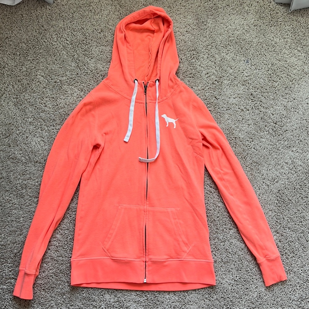 Bright orange zip up from PINK